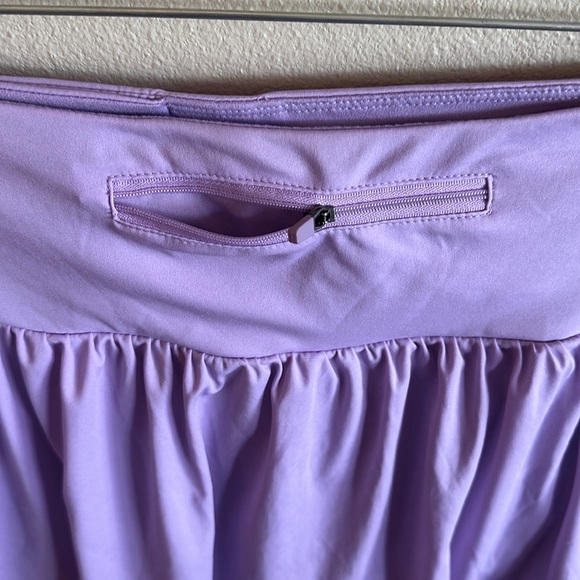 Zenana Match Point Tennis Skort Size Large Lavender Pull On Built In Shorts - Picture 8 of 12